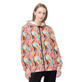 Colorful Wavy Pattern Windbreaker Jacket
