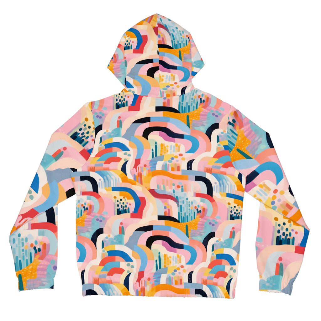 Abstract Rainbow Arches Full-Zip Hoodie