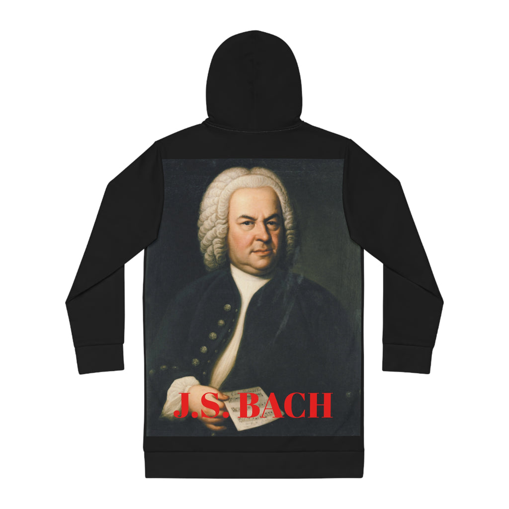 J.S. Bach Portrait Graphic Dress Hoodie