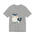 Folk Art Cat Graphic T-Shirt – American Hand-Drawn Art - 001