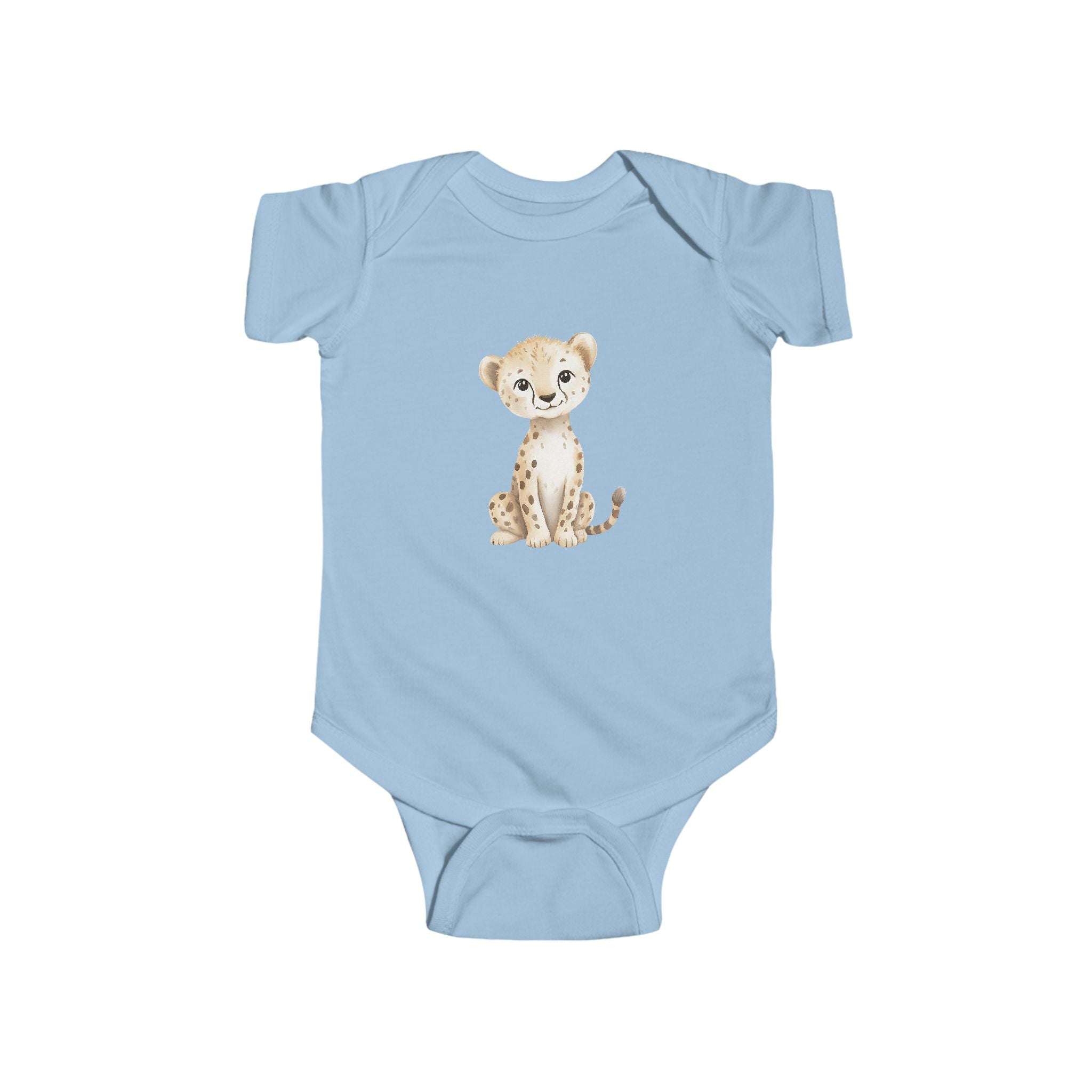 Cute Watercolor Cheetah Baby Bodysuit