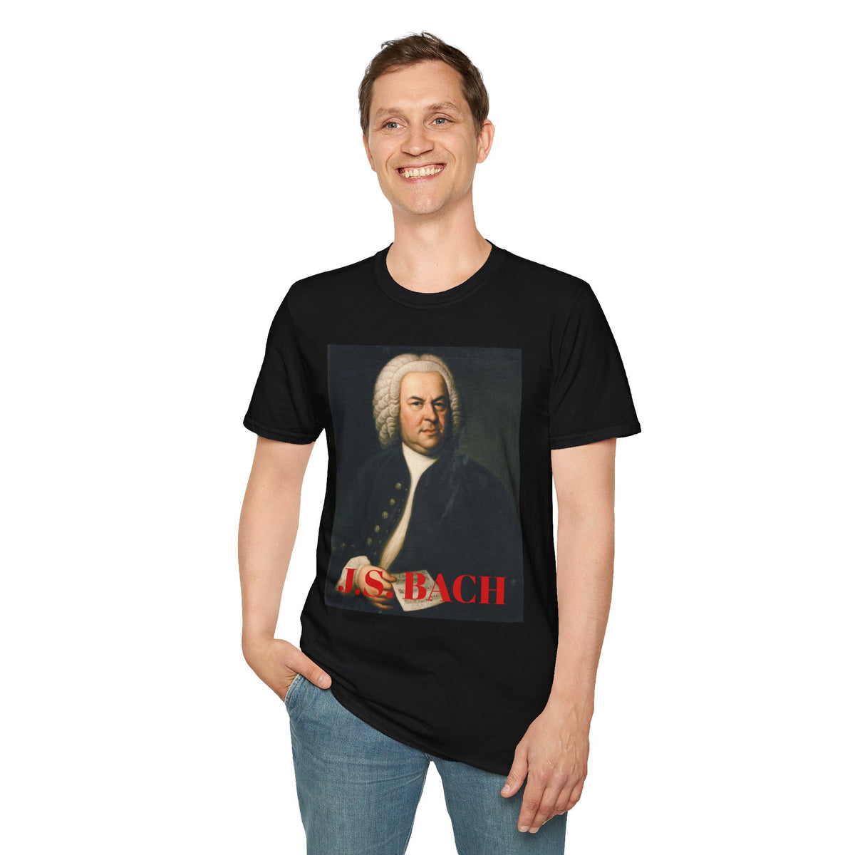 Bach Portrait Graphic T-Shirt