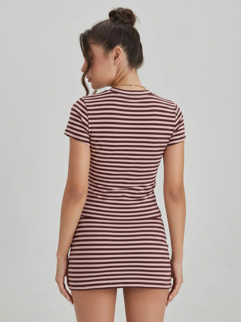 Casual Striped Two Piece Matching Set