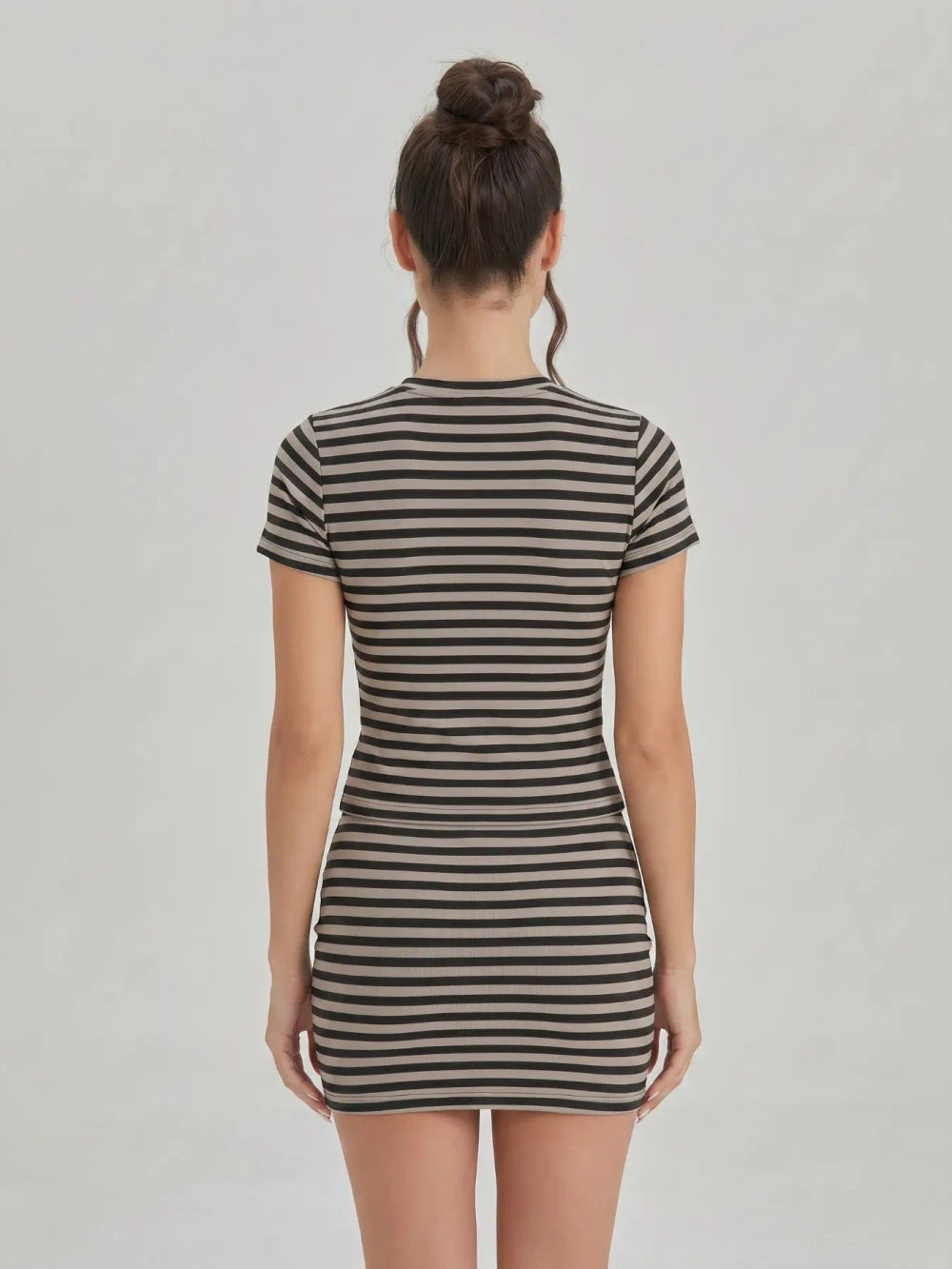 Casual Striped Two Piece Matching Set