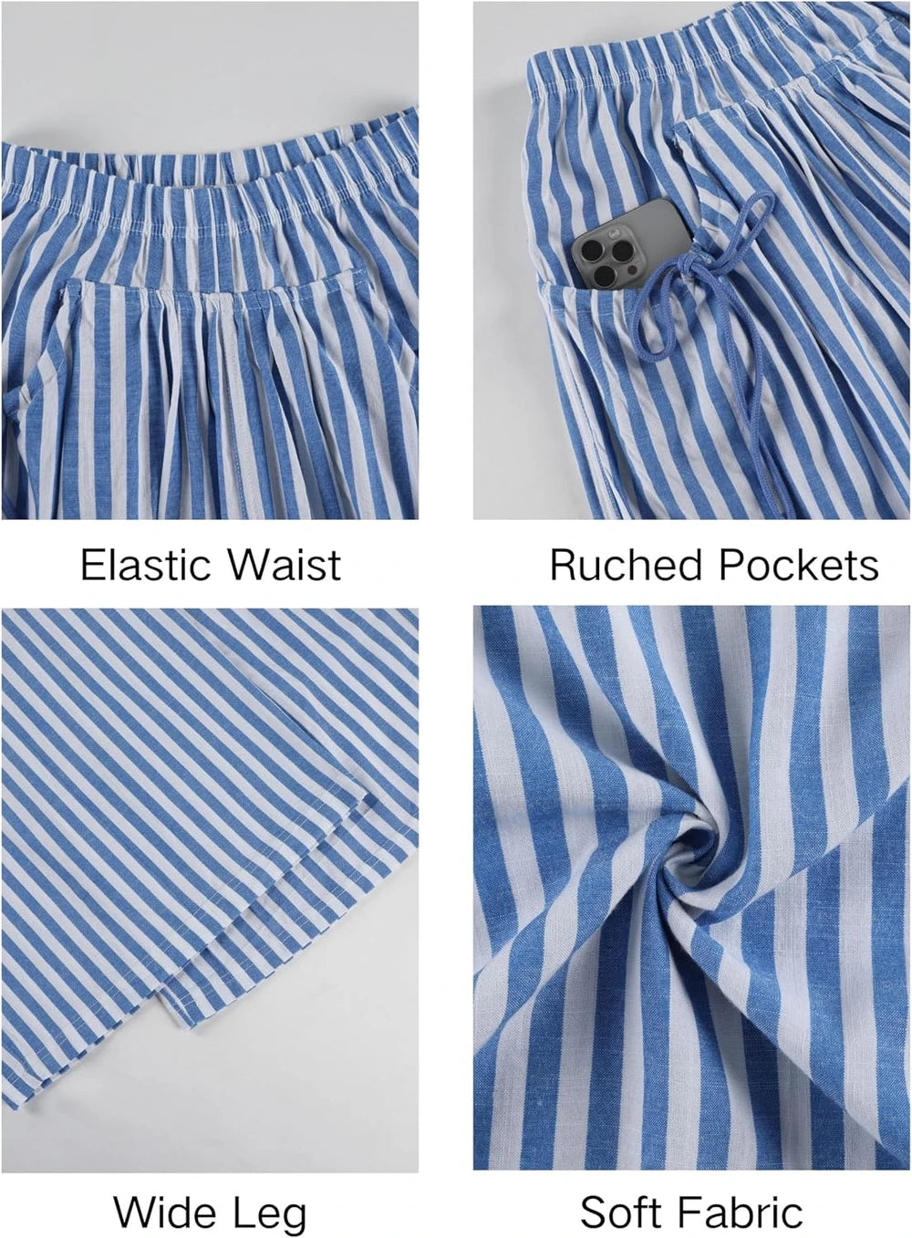 Striped Wide Leg Palazzo Pants
