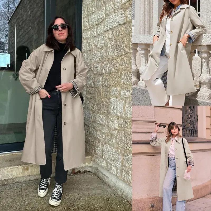 Oversized Single Breasted Trench Coat