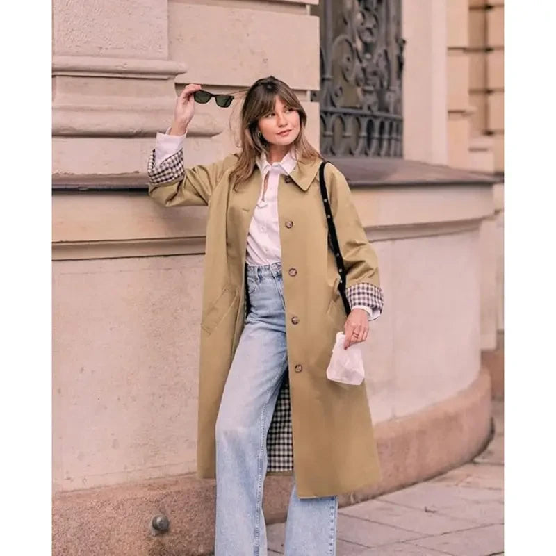 Oversized Single Breasted Trench Coat