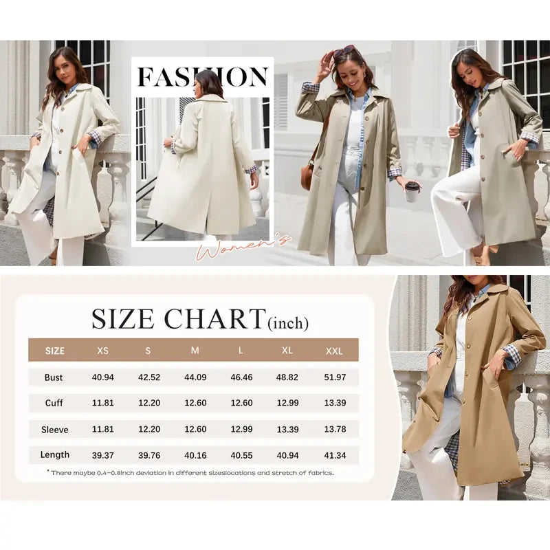 Oversized Single Breasted Trench Coat