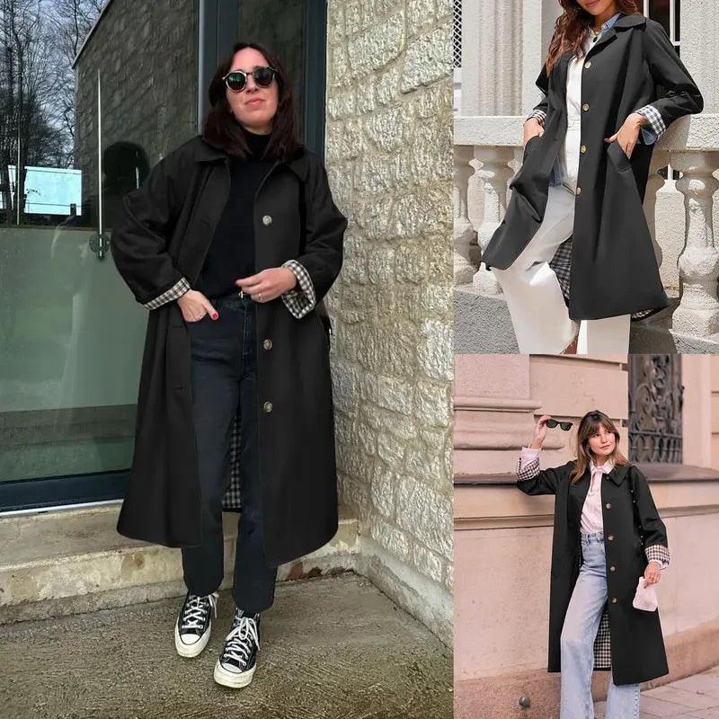Oversized Single Breasted Trench Coat