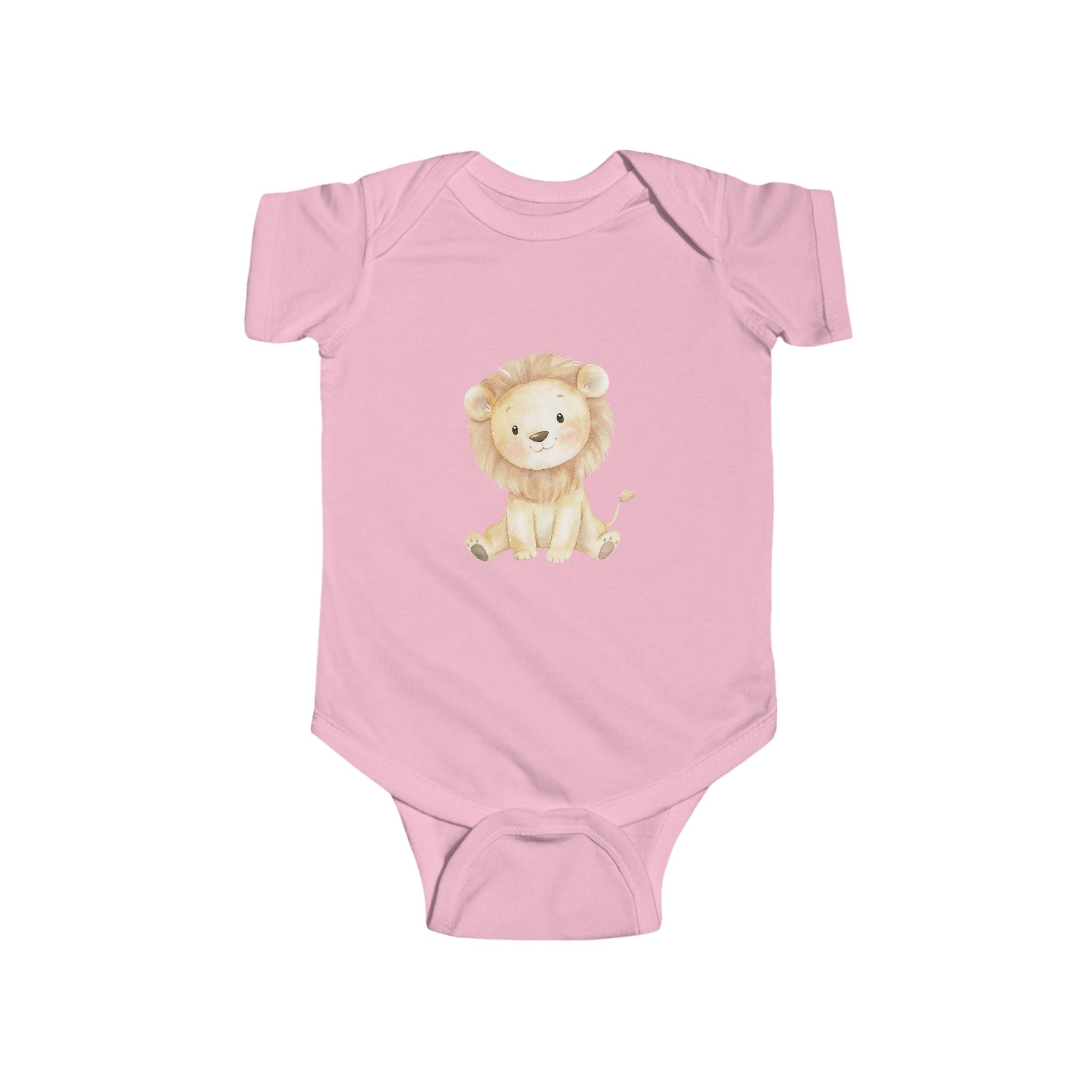 Cute Watercolor Lion Baby Bodysuit