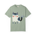 Folk Art Cat Graphic T-Shirt – American Hand-Drawn Art - 005