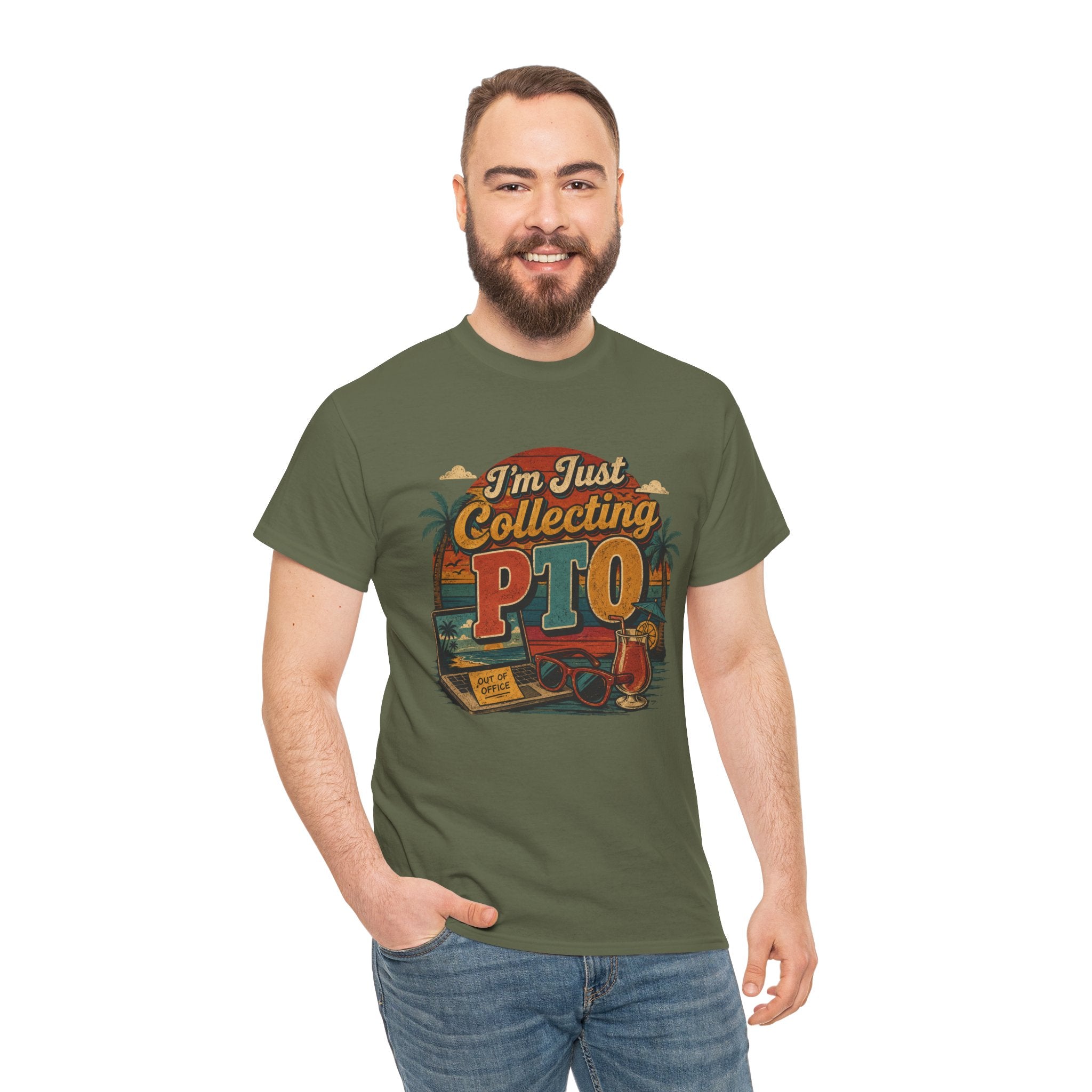 "I’m Just Collecting PTO" Retro Graphics T-Shirt