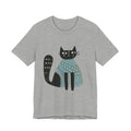 Folk Art Cat Graphic T-Shirt – American Hand-Drawn Art - 003