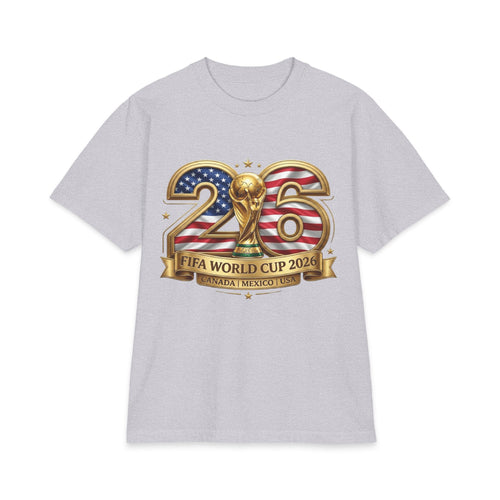 2026 FIFA World Cup USA Flag T-Shirt — World Cup Trophy Design