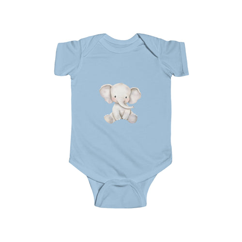 Cute Watercolor Elephant Baby Bodysuit