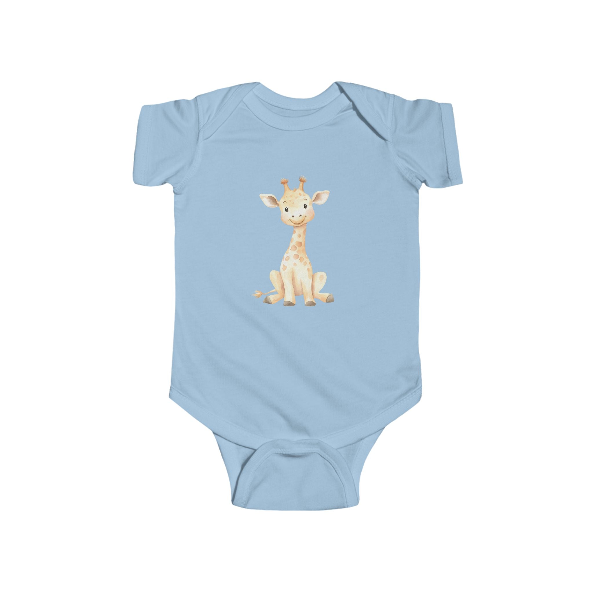 Cute Watercolor Giraffe Baby Bodysuit