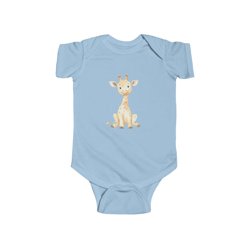 Cute Watercolor Giraffe Baby Bodysuit