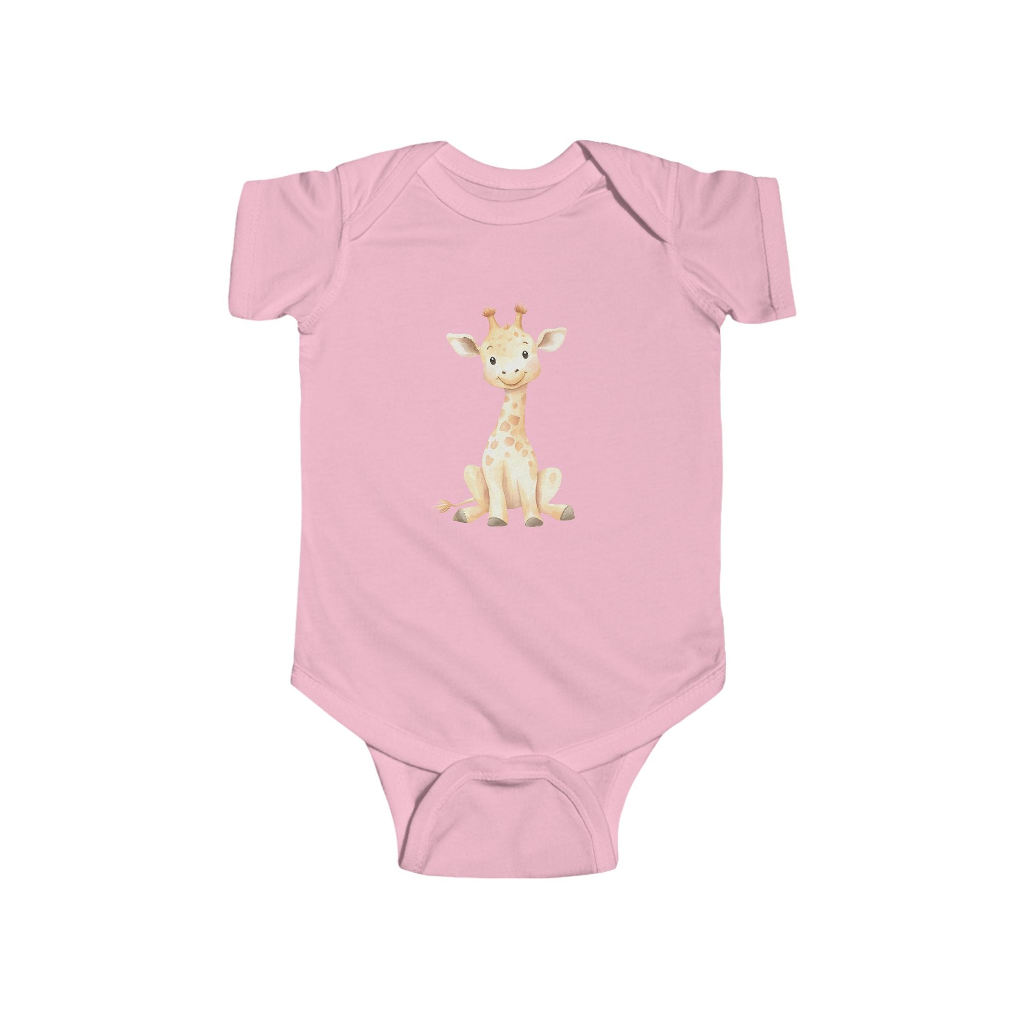 Cute Watercolor Giraffe Baby Bodysuit