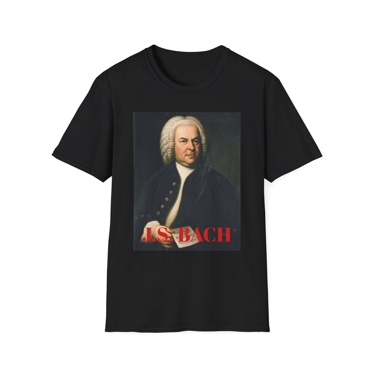 Bach Portrait Graphic T-Shirt