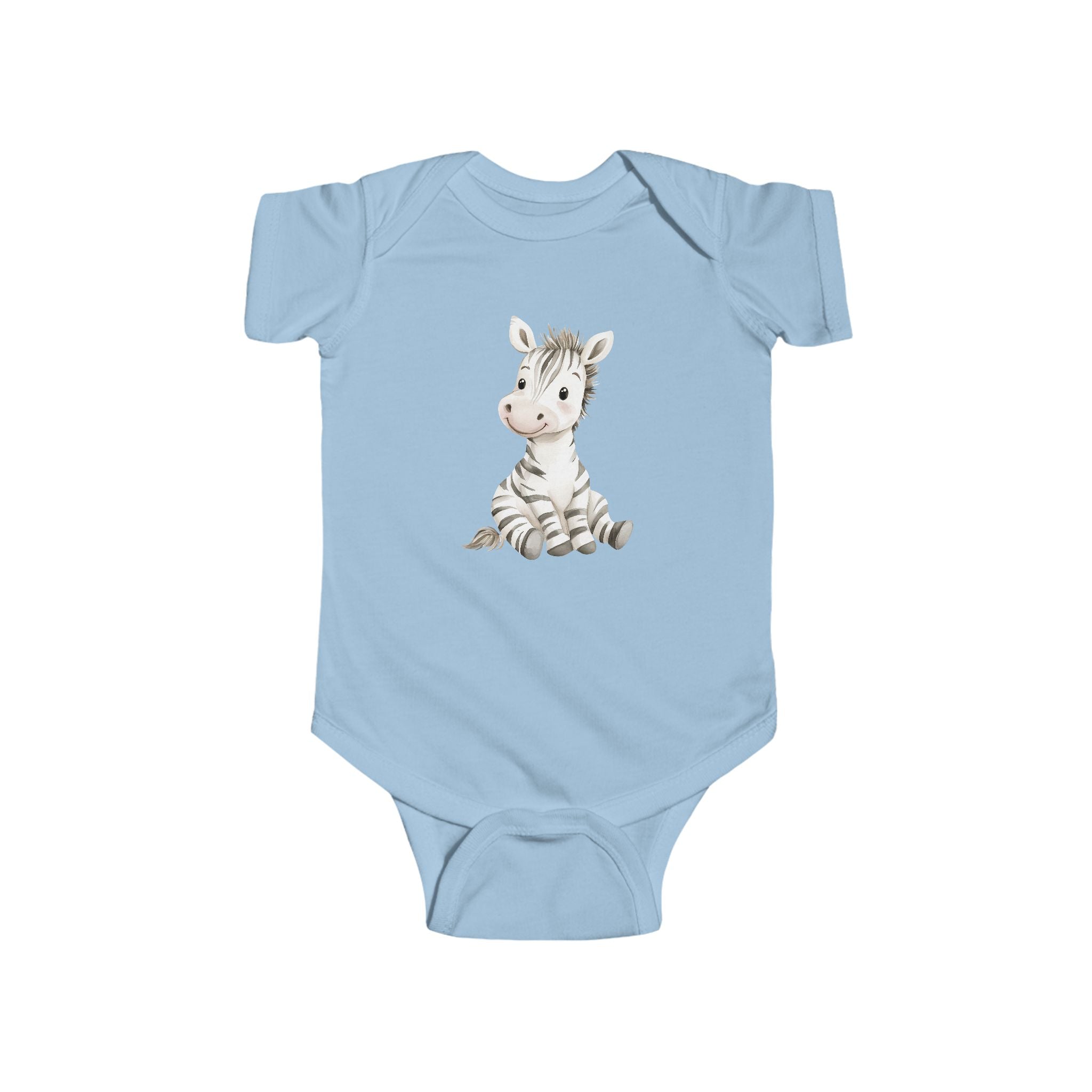 Cute Watercolor Zebra Baby Bodysuit