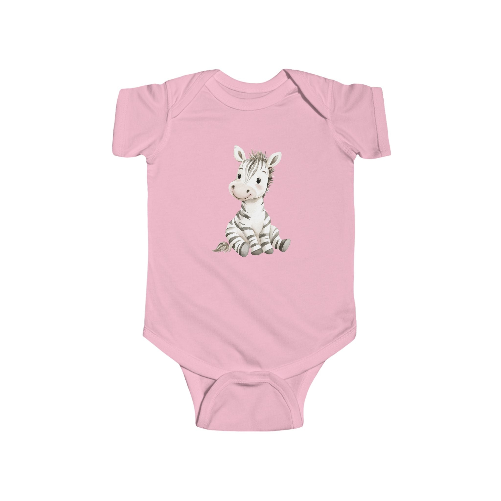 Cute Watercolor Zebra Baby Bodysuit